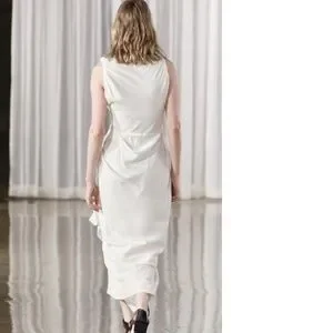 Zara | Dresses | Zara Draped Linen Blend Dress Zw Collection